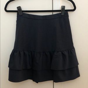 Jcrew Navy Blue Ruffle Skirt